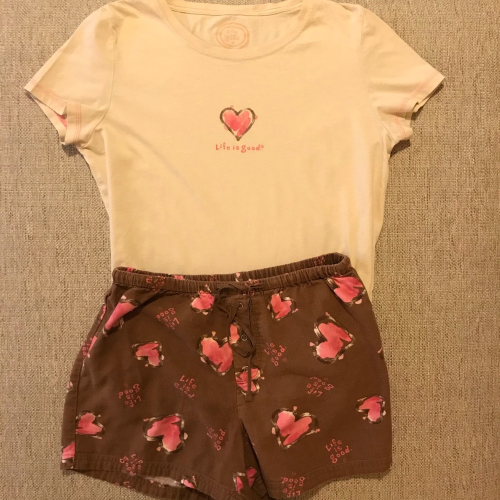 Life is Good T-shirt and Sleep Shorts Set.